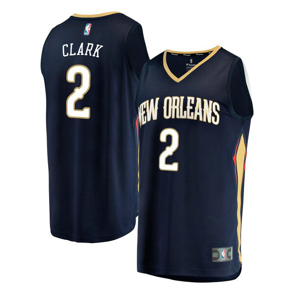 Maillot nba New Orleans Pelicans Icon Edition Homme Ian Clark 2 Bleu marin